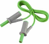 Cordon de mesure de sécurité[Banane mâle 4 mm -Banane mâle 4 mm ] Ultra flexibles 1.00 m vert MSB-501 10 A