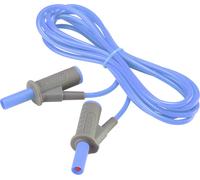 Cordon de mesure de sécurité[Banane mâle 4 mm -Banane mâle 4 mm ] Ultra flexibles 2.00 m bleu MSB-501 10 A