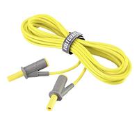 Cordon de mesure de sécurité[Banane mâle 4 mm -Banane mâle 4 mm ] Ultra flexibles 5.00 m,jaune,MSB-501 10 A