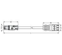 Cordon De Raccordement Wago Installation De Bâtiment Ajustable - 774-9993/1507-701