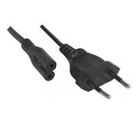 Cordon électrique secteur bipolaire noir - 5 m