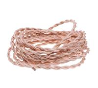 Cordon Électrique Tressé à 2 Conducteurs, 5m, Style Rétro | PVC Textile, Cuivre Souple, Gaine Isolée, pour Ampoules Vintage et Éclairage Minimaliste