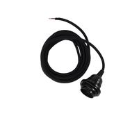 Cordon En Tissu Pour Suspension/ Plafonnier 300 cm Noir