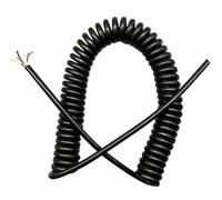 Cordon enroulé rétractable en TPU et cuivre | Extensible 1,25/2,5/3,75 mètres, 5 cœurs 0,5 mm2 : utilisation suspendue(Stretch 3.75 Meter)