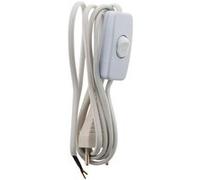 Cordon d'alimentation ZENITECH 1,5m avec interrupteur blanc