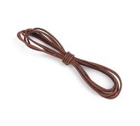 Cordon plat en cuir, Cordon en cuir véritable plat/rond 2 m plusieurs tailles(Round-2mm 2m)