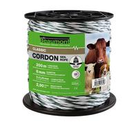 Cordon pour clôture torsadé Beaumont Classic Blanc 6 mm x 200 m