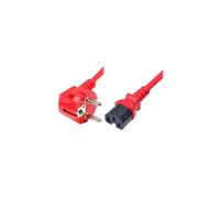 Cordon secteur CEE7 / C15 rouge - 1,8 m