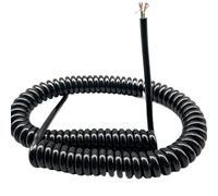 Cordon spiralé à ressort Câble d'alimentation enroulé à 3 conducteurs, extensible de 1 mètre, 0,5 4, mm2(0.75mm2)