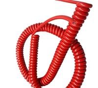 Cordon spiralé à ressort Cordon d'alimentation en spirale enroulé télescopique en cuivre pur à 2 noyaux de 0,5 mm², 1 à 4 mètres(3 meters)