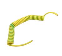 Cordon spiralé à ressort Fil de câble à ressort 1 noyau, plusieurs tailles AWG, fil terre télescopique extensible 14M(9AWG)