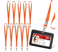 Cordon Tour de Cou pour Badge D'identification, 10 Pièces Orange