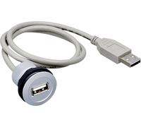 Cordon USB 2.0 type A femelle vers USB 2.0 type A mâle Schlegel RRJ-USB 1 pc(s)