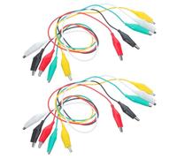 Cordons de Test avec Pinces Crocodiles, Double Extrémité Isolée | Fils de Connexion en Fer et Plastique, Tests Électriques Rapides, Usage en Classe, pour Appareils de Mesure