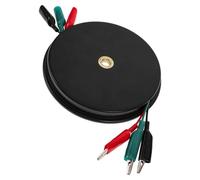 Cordons de Test Rétractables Isolés avec Pinces Crocodiles, 3 M | Ligne D’extension pour Diagnostic Automobile, Connexion de Circuit Électrique, Plastique et Caoutchouc Noir