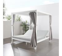 Cordoue lit de jardin 2 places gris