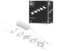 CorDuo Système sur câbles LED RoundMac Kit de base 5x200lm 5x4,5W 3000K 230/12V Blanc#Chrome Blanc#Chrome G