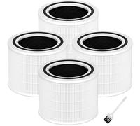 Core 200S Lot de 4 filtres de rechange pour purificateur d'air Wi-Fi Smart Core 200S, filtre HEPA 3 en 1 H13 et charbon actif haute efficacité, pièce # Core 200S-RF