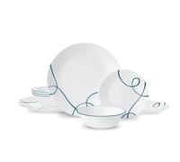 Corelle Lia Service de table 12 pièces résistant aux éclats et aux fissures pour 4 personnes