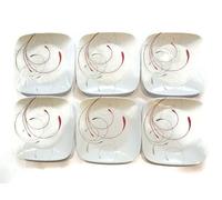 Corelle Lot de vaisselle Assiettes à dessert, carré, la Splendeur 16,5 cm Taille Idéale pour dessert, (lot de 6)