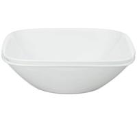CORELLE Vitrelle Lot de 2 grands bols de service carrés en verre triple couche résistant aux fissures et aux éclats Blanc 1 l