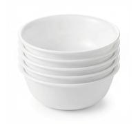 Corelle Vitrelle Lot de 6 bols à soupe/céréales résistants aux éclats et aux fissures pour soupe, ramen, céréales et plus encore - Verre triple couche - Blanc givré d'hiver