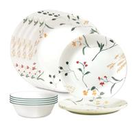 Corelle Vitrelle Signature Service de table 12 pièces Motif fleurs sauvages