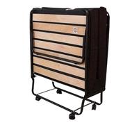 Coreme Lit Pliant Grand hôtel (90 cm) Matelas HR 24 kg Non feu + Housse - Lit d’Appoint ou Régulier Adulte, Mousse Confort, Structure Acier Renforcé, Pliable Compact avec roulettes