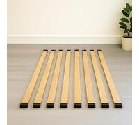 Coreme Lot 8 Lattes + 16 Embouts à Clipser - 8 Lattes de 610 x 53 mm + 16 Embouts - Multiplis Hêtre, Kit Réparation Lit, Compatible Sommier, Clic-Clac et BZ