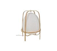 COREP Lampe Forme Lanterne - Papier Japonais et Bambou - H 40 x Ø 30 cm - Blanc