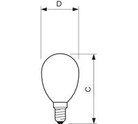 Corepro Led Lustre E14 Boule Filament Claire 2w 250lm - - Philips