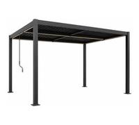 Pergola bioclimatique à LED 4x3m structure aluminium lames orientables CORFU