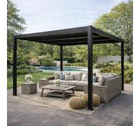 Corfu pergola bioclimatique aluminium et acier lames orientables 3x3m