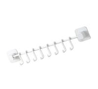 CORHAD 1ensemble Support Mural de Cuisine Crochets sans Perçage Rail Multifonction pour Ustensiles Serviettes Clés Organisateur Robuste et Gain de Place pour Salle de Bain et Cuisine