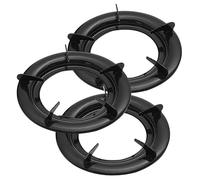 CORHAD 3 Pièces Anneaux de Wok en Fer Résistants Haute Température et Huile, Support Remplaçable pour Brûleur de Cuisinière à Gaz, Accessoire Pratique Cuisine