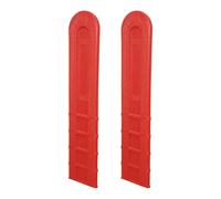 CORHAD 3 Pièces Protection de Fourreau Tronçonneuse, Protège-tronçonneuse en PE Rouge pour Guide-chaîne, Installation Facile, Résistant à L’Usure, pour Travaux Forestiers et Abattage