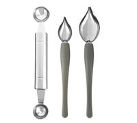 CORHAD 3pièces Set de Cuillères Décoratives pour Pâtisserie Outils de Décoration de Gâteaux et Sauces Cuillères à Dessin pour Embellissement et Dressage Culinaire