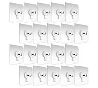 CORHAD 40 Pièces Crochet Mural Auto-adhésif sans Perçage pour Fixation Solide Adhésif Puissant pour Accrocher Cadres et Décorations Murales