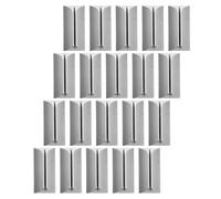 CORHAD Accessoires de séparation de Bureau 20pcs, Pince pour cloison de Bureau en Plastique argenté, Maintien renforcé, pour Panneaux de Verre, pour Bureau partagé