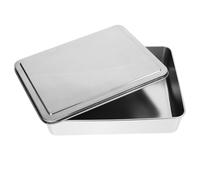 CORHAD Boîte de Cuisson en Acier Inoxydable avec Couvercle, Grosse Capacité, Plat à Tiramisu Rectangulaire pour Pâtisserie Cuisine ou Boutique de Gâteaux