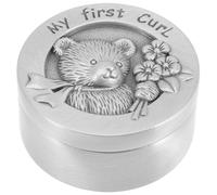 CORHAD Boîte Souvenir pour Garçon Fille Métal Vintage Boîte Ronde de Conservation de Cheveux Fœtaux Cadeau Naissance Garçon Fille Coffret Précieux pour Premier Souvenir