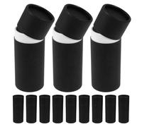 CORHAD Boîtes en Carton Élégantes pour Huiles Essentielles 12pcs, Tubes Ronds en Papier Noir 50ml Étiquette Diy, Rangement Pratique pour Présents et Loisirs Créatifs