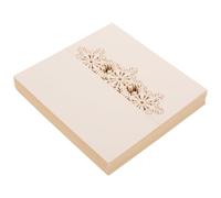 CORHAD Cartes de Placement en Papier Plié Beige 50pcs - Marque-places pour Grandes Réunions et Buffet de Noël - Décorations de Table Rustiques pour Hiver