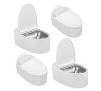 CORHAD Cendrier Coupe-Vent Mural de Toilette pour Salle de Bain et Salon, Lot de 4 Pièces en PP et Acier Inoxydable, Design Créatif et Multifonctionnel pour Intérieur