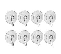 CORHAD Crochets à Ventouse Sans Percage Lot de 8, 60 MM, PVC, Pour Salon et Salle de Bain, Crochet Mural Suspendu