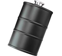 CORHAD Flasque à de camping en acier inoxydable 750ml forme tonneau d'essence noire, étanche, pour décoration intérieure et activités en plein air