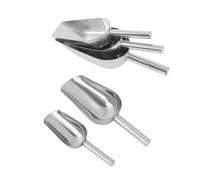 CORHAD Lot de 5 Pelles à Nourriture en Acier Inoxydable Légères Bavure Pelle à Céréales et Pratique Cuisine et Buffet