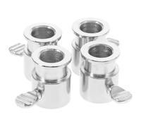 CORHAD Manchon pour Barbecue 4 Pièces Chromé Butée de Grille Pratique pour Gril Rotatif Cuisson Poulet Rôti et Grillades en Extérieur