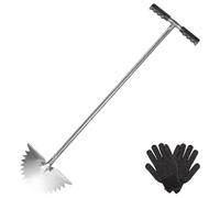 CORHAD Outil de Jardin Coupe-Bordures Demi-Lune en Acier Inoxydable Poignée T Ergonomique, Simple à Utiliser, pour Pelouses et Aménagement Paysager