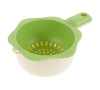 CORHAD Passoire à Fruits Petite et Multifonction à Deux Couches Poignée Fleurie Design Mignon en Plastique Pp et Pet pour Égoutter Pâtes et Légumes Cuisine